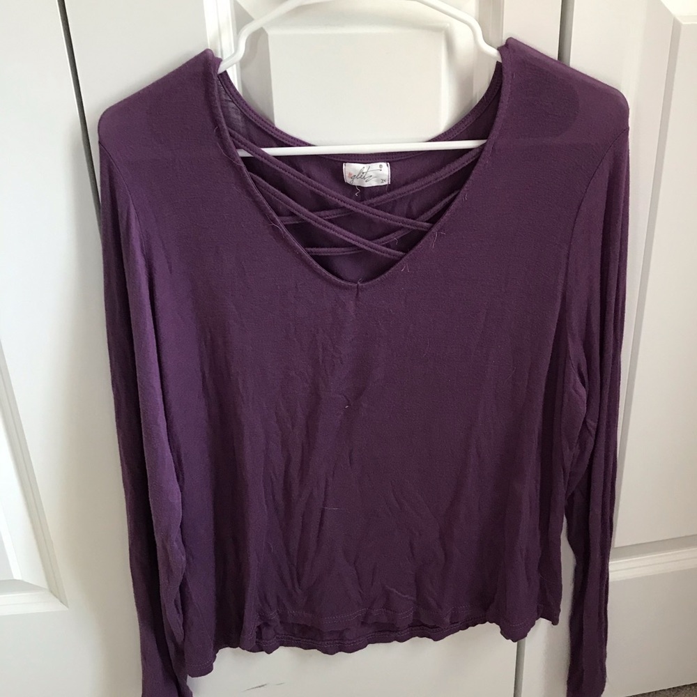 purple long sleeve